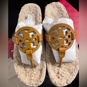 BNIB TORY BURCH Miller Cloud Shearling Nappa Leather sz10